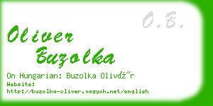 oliver buzolka business card